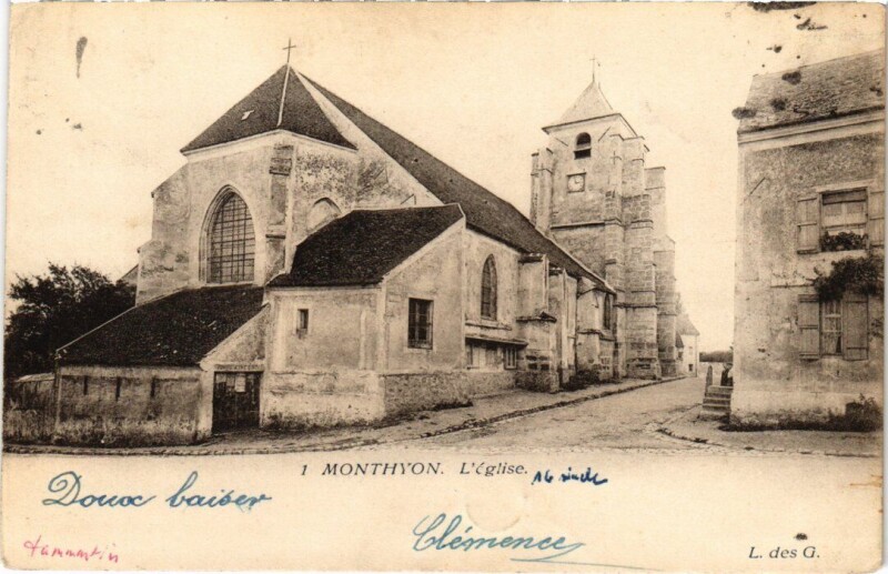 Carte postale ancienne Monthyon Eglise à Monthyon