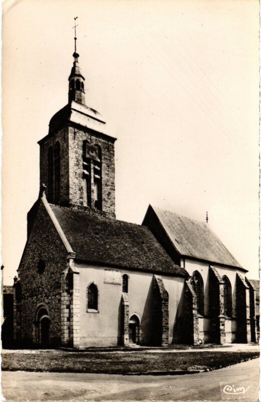 Carte postale ancienne Montigny-Lencoup Eglise Sainte-Genevieve à Montigny-Lencoup