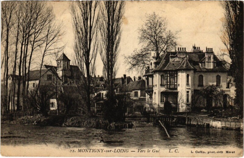 Carte postale ancienne Montigny-sur-Loing Vers le Gue à Montigny-sur-Loing