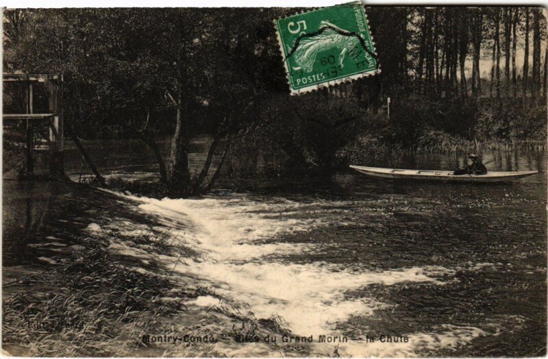 Carte postale ancienne Montry Conde - Sites du Grand Morin - La Chute à Montry