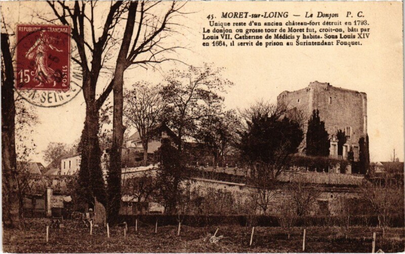 Carte postale ancienne Moret-sur-Loing Le Donjon