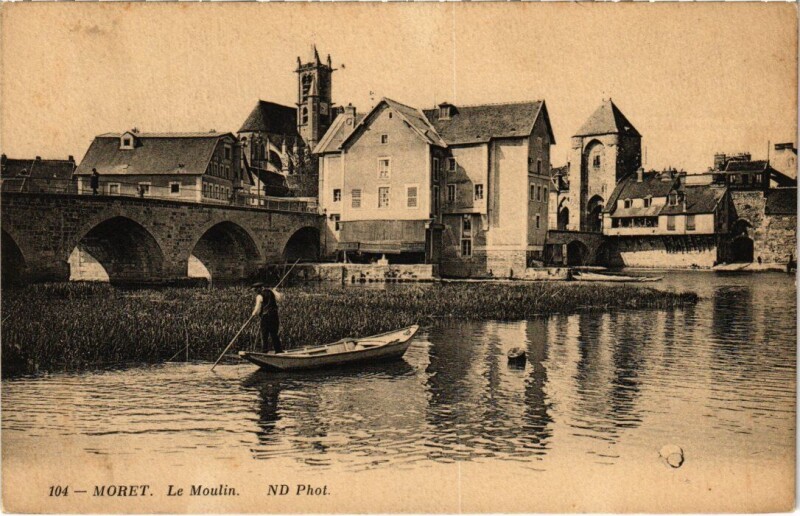 Carte postale ancienne Moret-sur-Loing Le Moulin