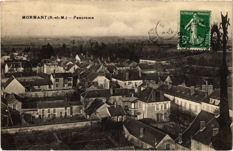 Carte postale ancienne Mormant Panorama à Mormant