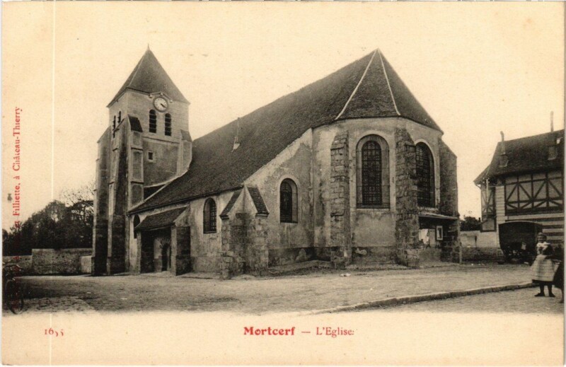 Carte postale ancienne Mortcerf Eglise à Mortcerf