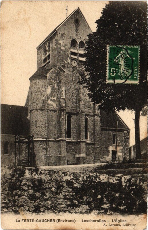 Carte postale ancienne Lescherolles Eglise à Lescherolles