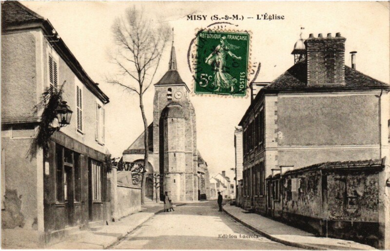Carte postale ancienne Misy-sur-Yonne Eglise à Misy-sur-Yonne