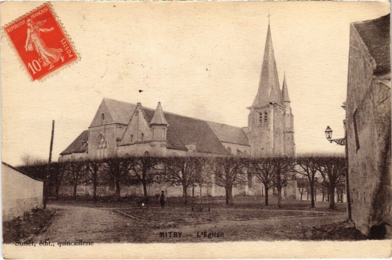 Carte postale ancienne Mitry Eglise