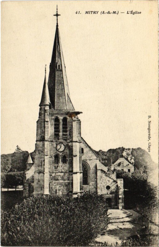 Carte postale ancienne Mitry Eglise