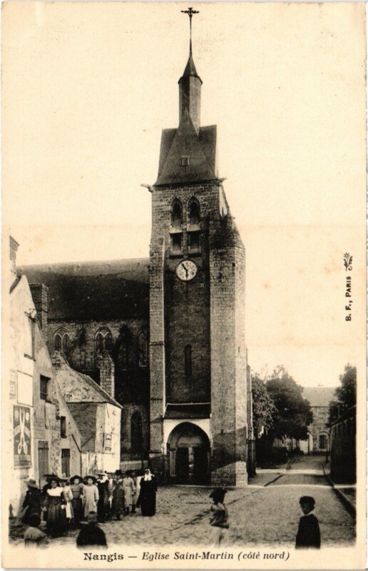Carte postale ancienne Nangis L'Eglise Saint-Martin à Nangis