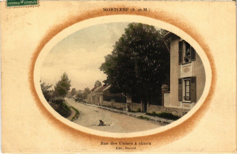 Carte postale ancienne Montcerf Rue des Usines a Chaux