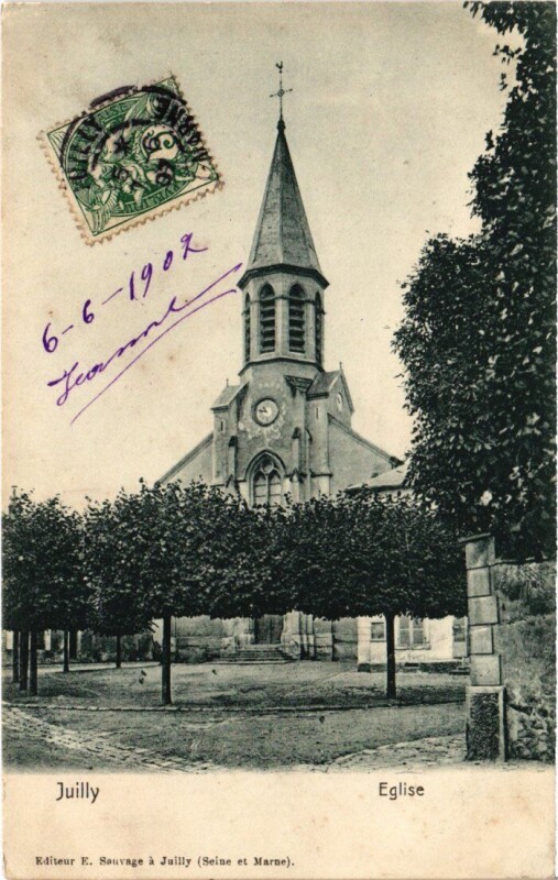 Carte postale ancienne Juilly Eglise à Juilly