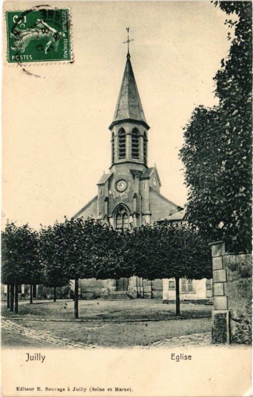Carte postale ancienne Juilly Eglise à Juilly