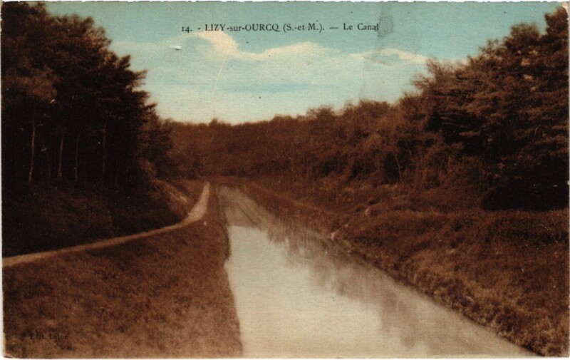 Carte postale ancienne Lizy-sur-Ourcq Le Canal à Lizy-sur-Ourcq