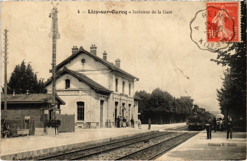 Carte postale ancienne Lizy-sur-Ourcq Interieur de la Gare à Lizy-sur-Ourcq