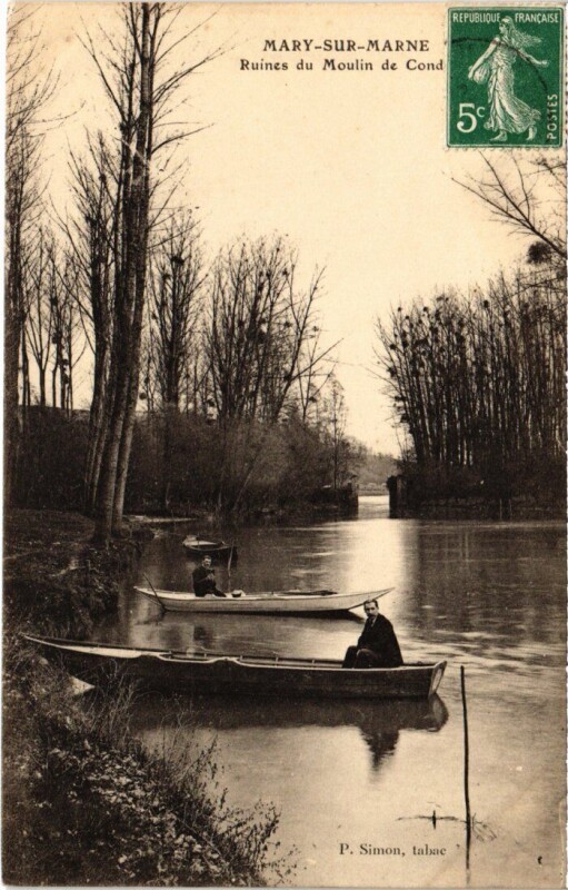 Carte postale ancienne Mary-sur-Marne Ruines du Moulin à Mary-sur-Marne