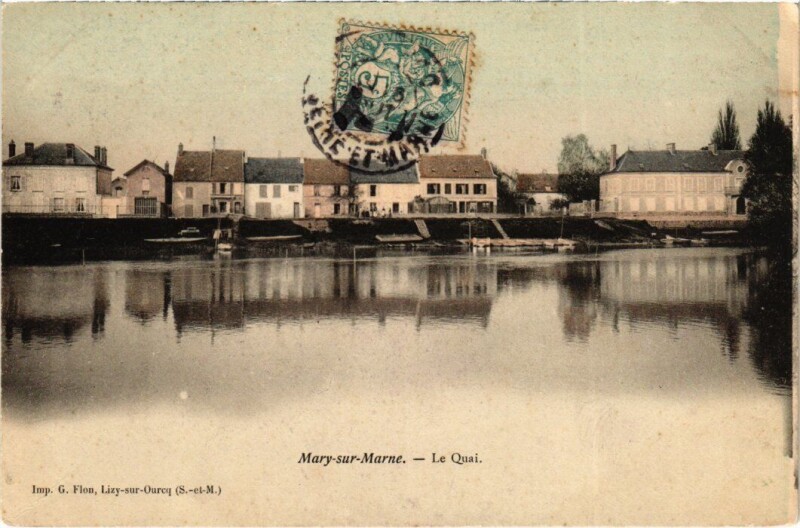 Carte postale ancienne Mary-sur-Marne Le Quai à Mary-sur-Marne