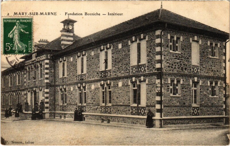 Carte postale ancienne Mary-sur-Marne Fondation Borniche - Interieur à Mary-sur-Marne