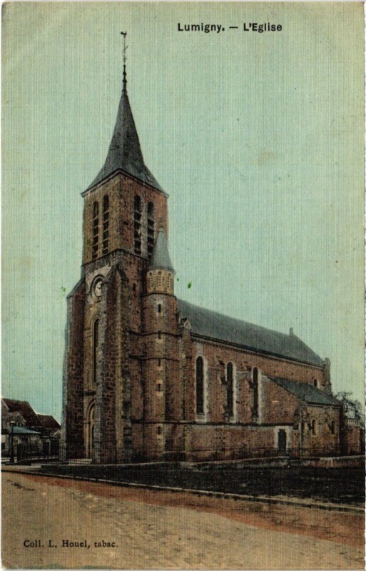 Carte postale ancienne Lumigny Eglise