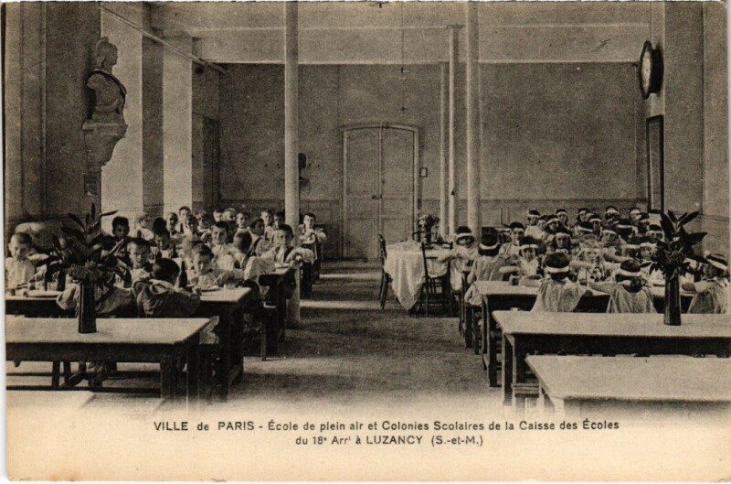 Carte postale ancienne Luzancy Ecole à Luzancy