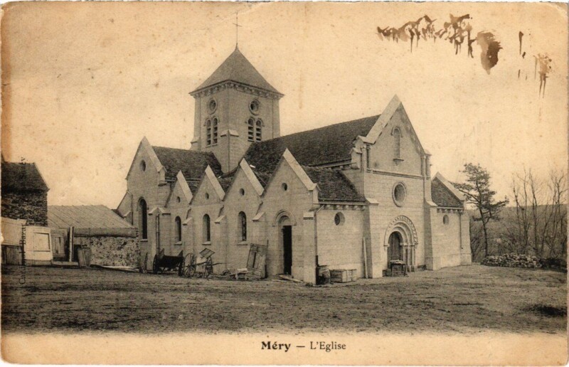Carte postale ancienne Mery-sur-Marne Eglise