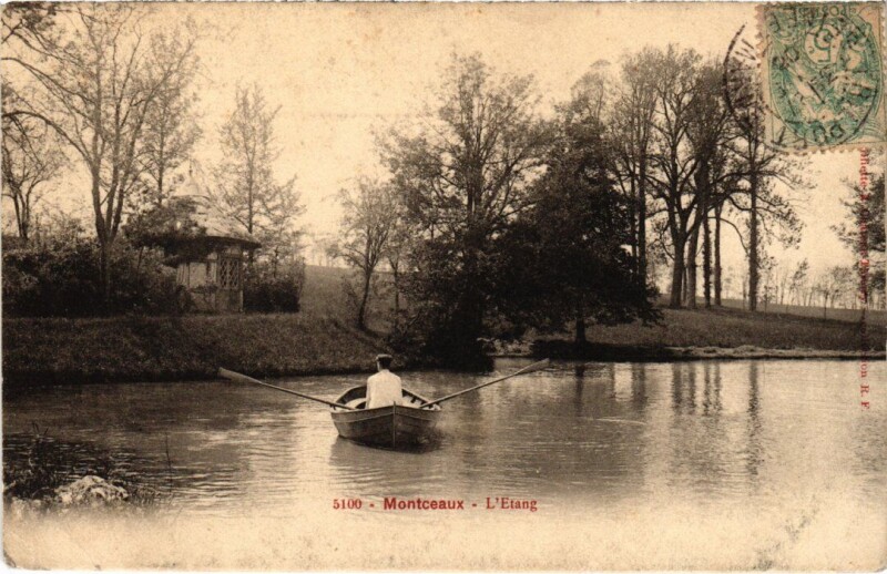 Carte postale ancienne Montceaux-les-Meaux Etang à Meaux