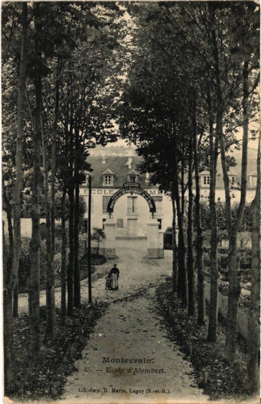 Carte postale ancienne Montevrain Ecole d'Alembert