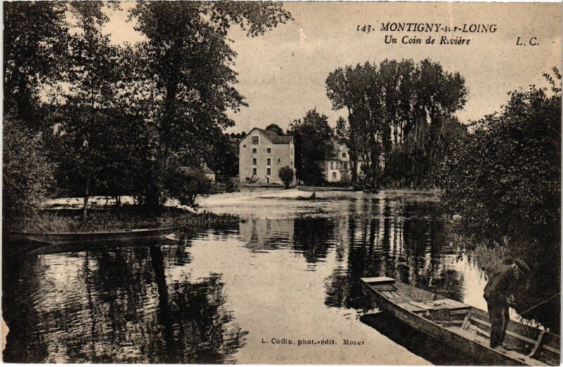 Carte postale ancienne Montigny-sur-Loing Un Coin du Riviere à Montigny-sur-Loing