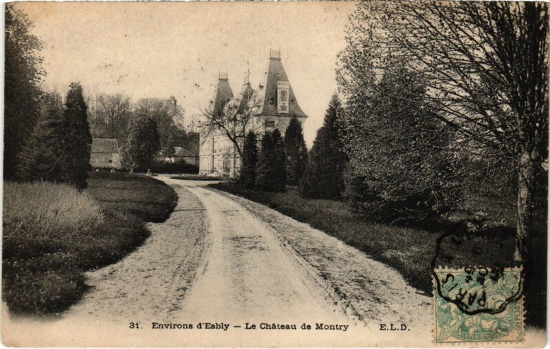 Carte postale ancienne Montry Le Chateau à Montry