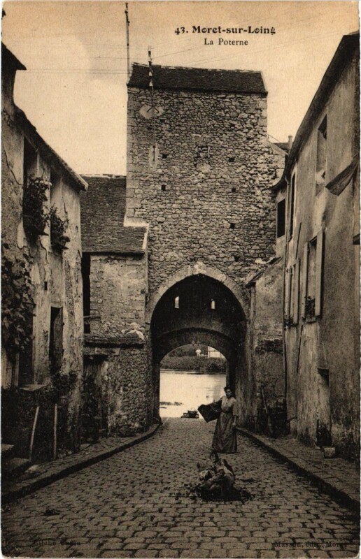 Carte postale ancienne Moret-sur-Loing La Poterne