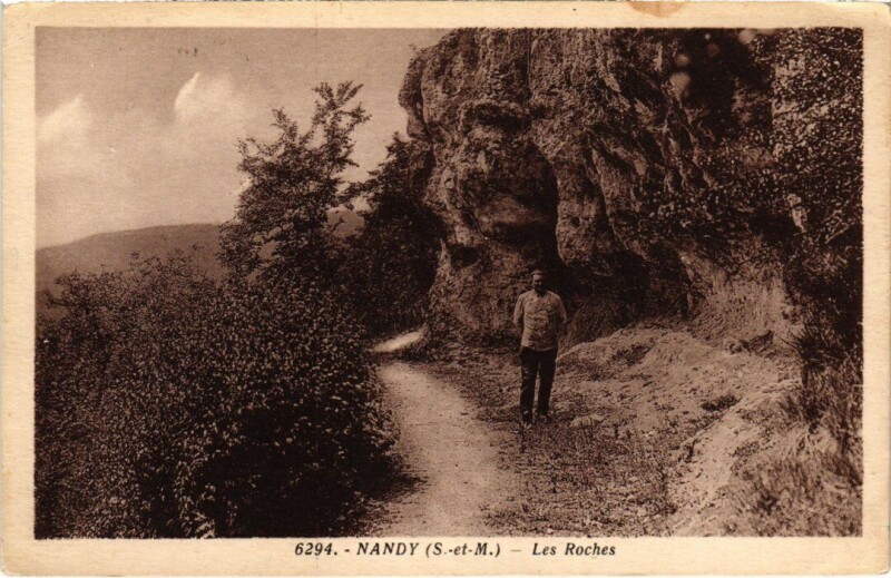 Carte postale ancienne Nandy Les Roches à Nandy