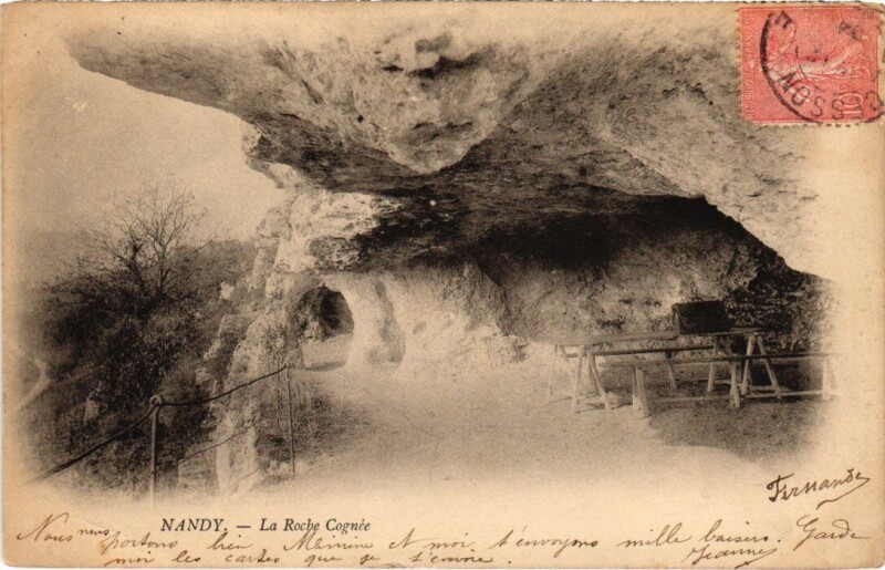 Carte postale ancienne Nandy La Roche Cognee à Nandy