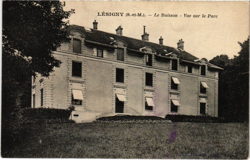 Carte postale ancienne Lesigny Le Buisson - Vue sur le Parc