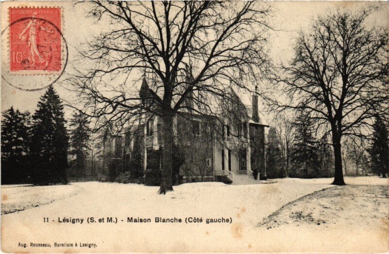 Carte postale ancienne Lesigny Maison Blanche - Cote Gauche