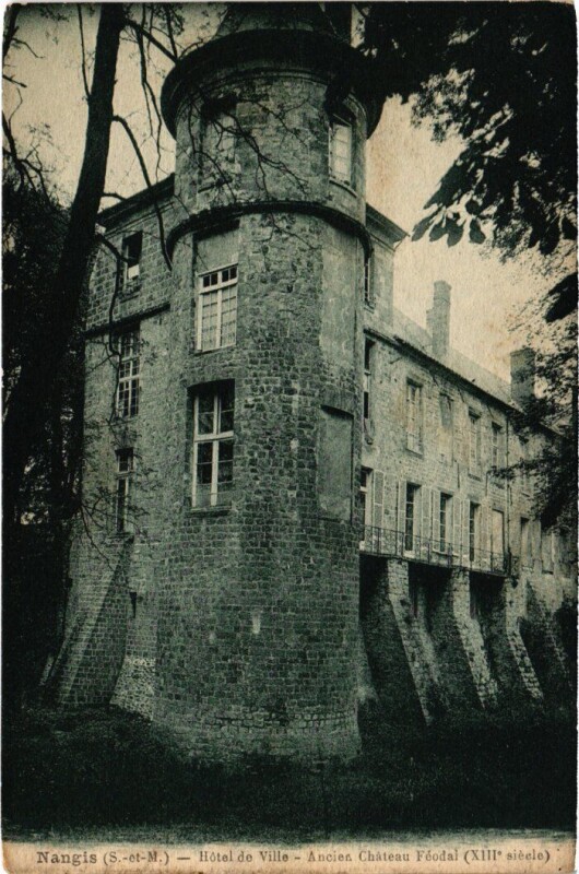 Carte postale ancienne Nangis Hotel de Ville - Ancien Chateau Feodal à Nangis