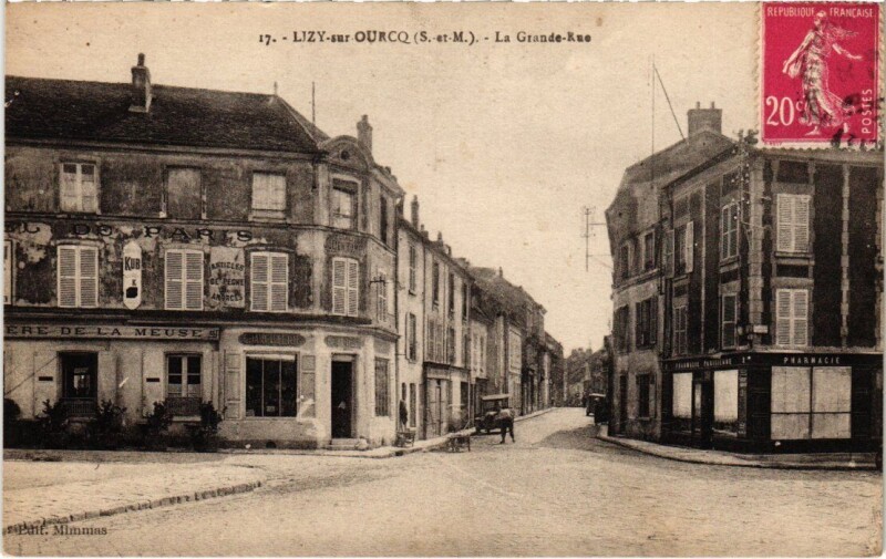 Carte postale ancienne Lizy-sur-Ourcq La Grande Rue à Lizy-sur-Ourcq
