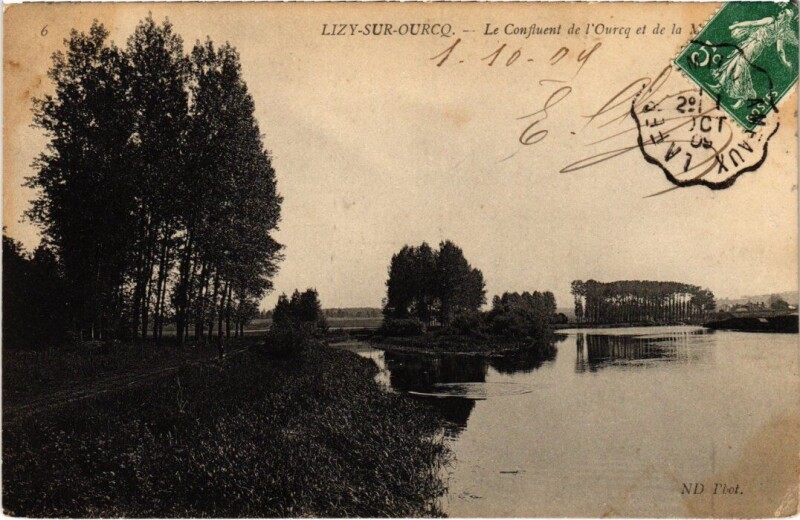 Carte postale ancienne Lizy-sur-Ourcq Le Confluent à Lizy-sur-Ourcq