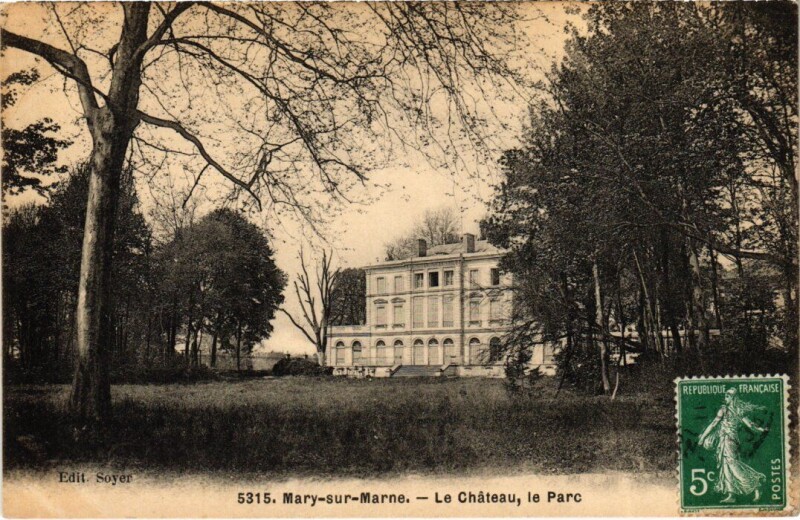 Carte postale ancienne Mary-sur-Marne Le Chateau - Le Parc à Mary-sur-Marne