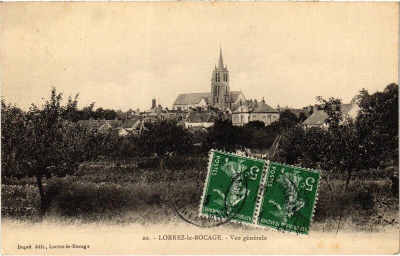 Carte postale ancienne Lorrez-le-Bocage Vue Generale