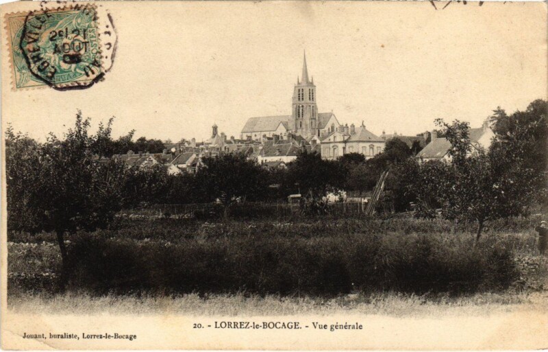 Carte postale ancienne Lorrez-le-Bocage Vue Generale