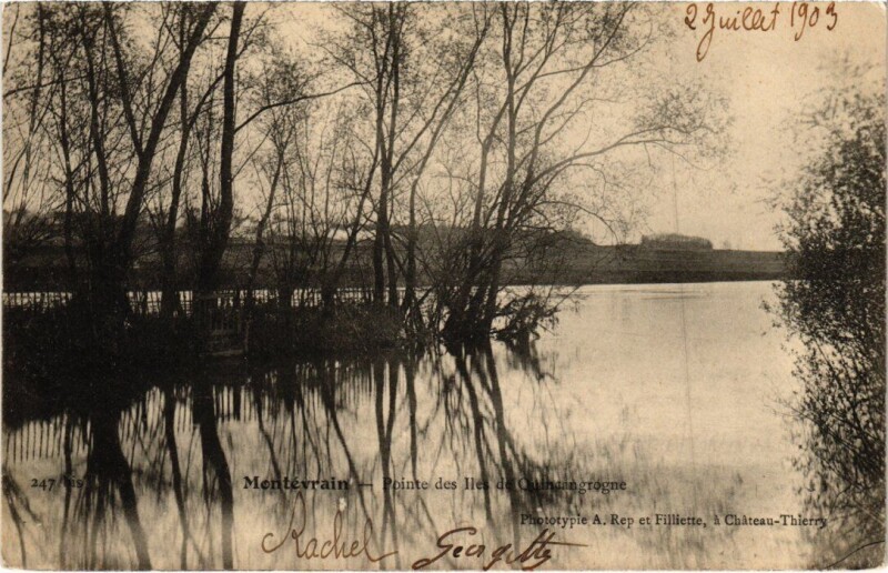 Carte postale ancienne Montevrain Pointe des Iles de Quincangrogne