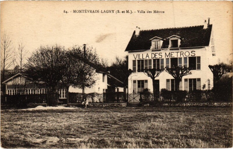 Carte postale ancienne Montevrain Lagny-sur-Marne - Villa des Metros à Lagny-sur-Marne