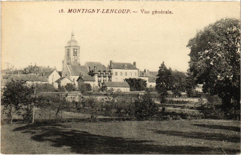 Carte postale ancienne Montigny-Lencoup Vue Generale à Montigny-Lencoup