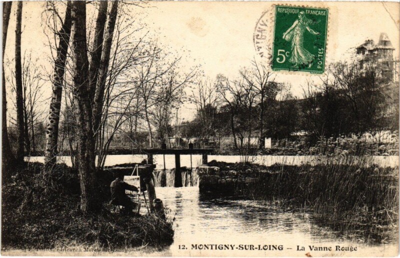 Carte postale ancienne Montigny-sur-Loing La Vanne Rouge à Montigny-sur-Loing
