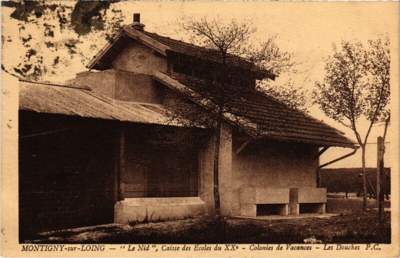Carte postale ancienne Montigny-sur-Loing Le Nid - Caisse des Ecoles Colonie de Vacances à Montigny-sur-Loing