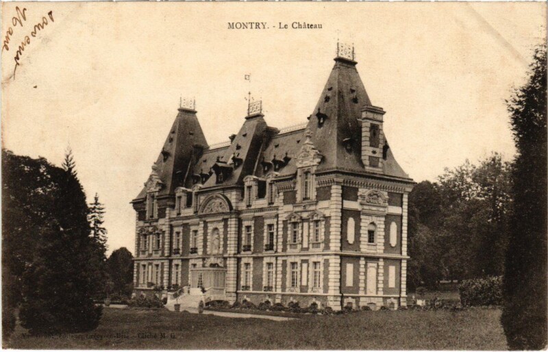 Carte postale ancienne Montry Le Chateau à Montry