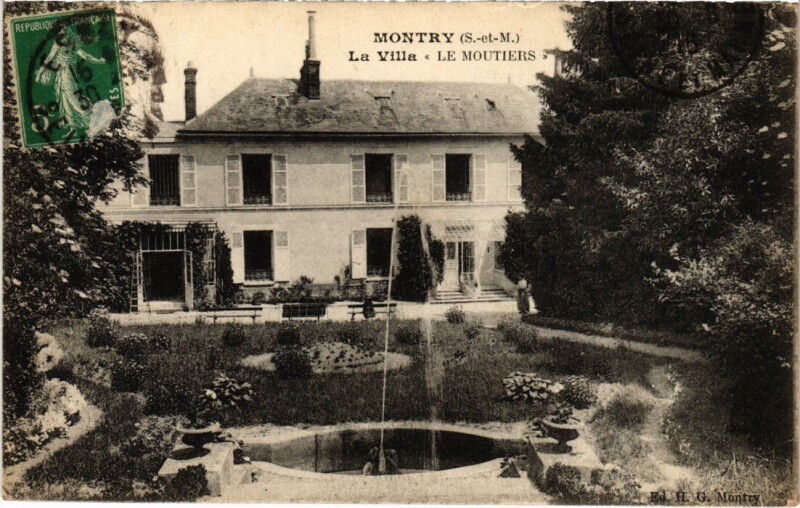 Carte postale ancienne Montry Le Villa Le Moutiers à Montry