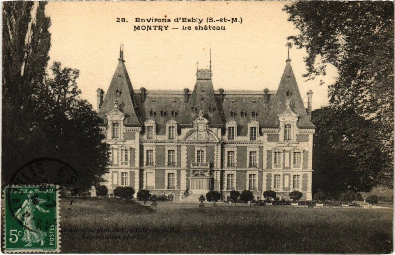 Carte postale ancienne Montry Le Chateau à Montry