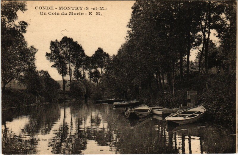 Carte postale ancienne Montry Conde - Un Coin du Morin à Montry