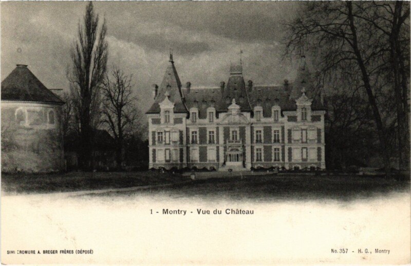Carte postale ancienne Montry Vue du Chateau à Montry