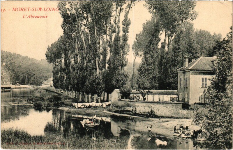 Carte postale ancienne Moret-sur-Loing Abreuvoir